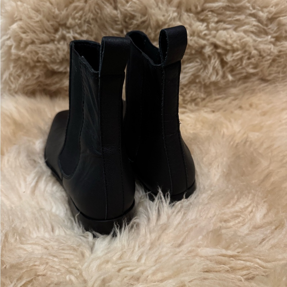 Christy Dawn Real Leather Black Ankle Chelsea Boots Booties - Picture 4 of 10